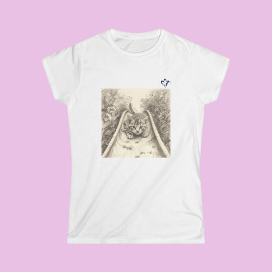 Tee-shirt femme Petit chat (à personnaliser)