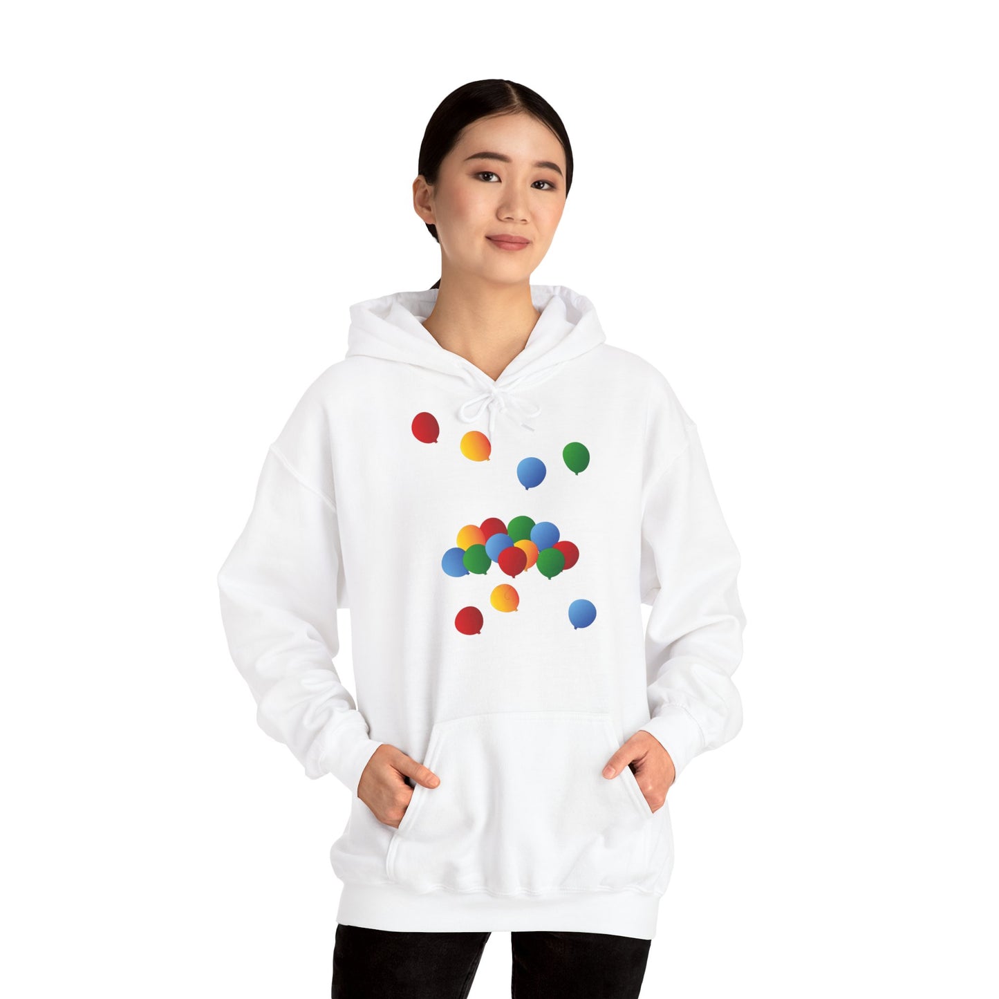 Sweatshirt à capuche adulte mixte Ballons de couleur