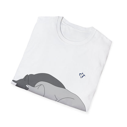 T-Shirt adulte mixte Deux chats (à personnaliser)