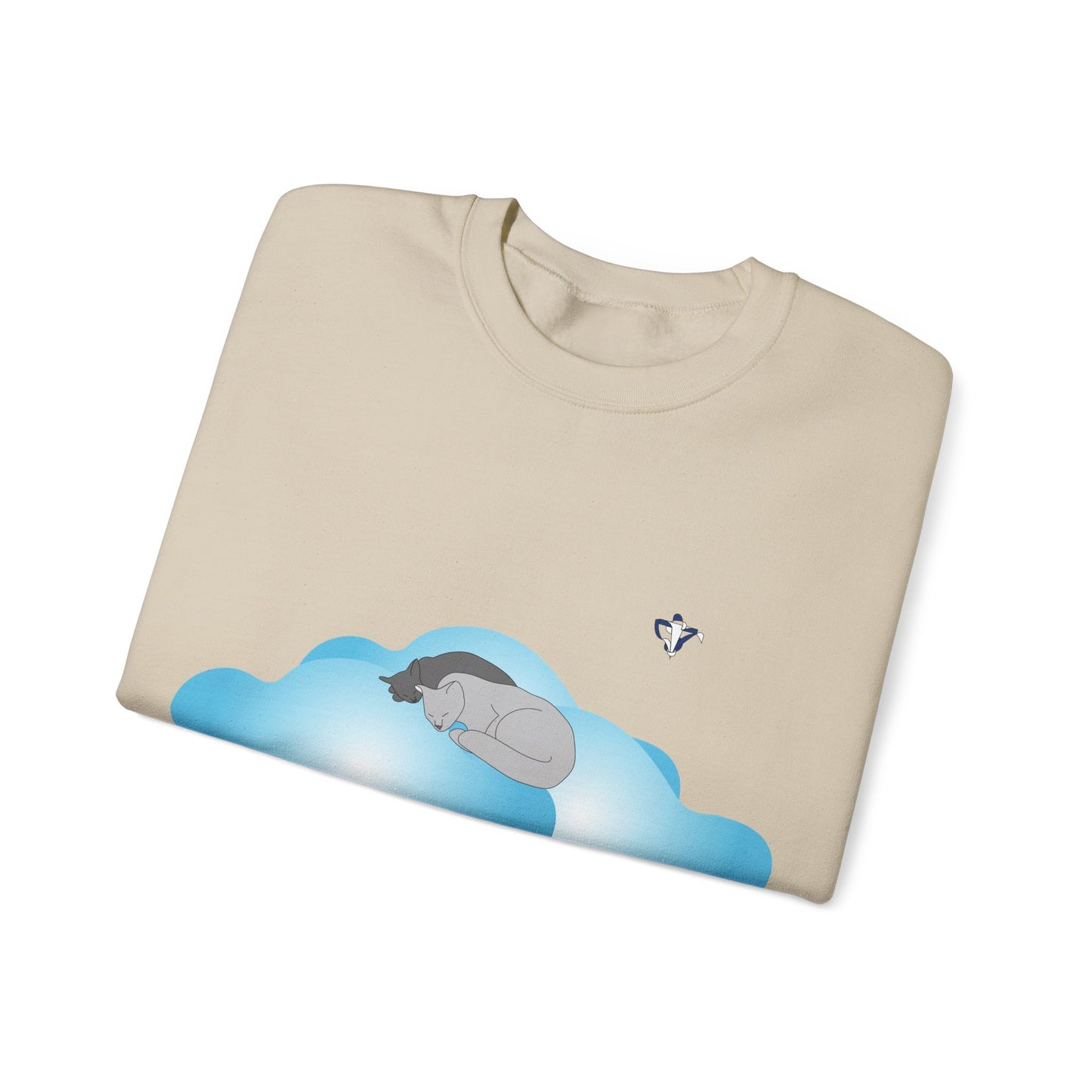 Sweatshirt adulte mixte Petits chats et nuages (à personnaliser)