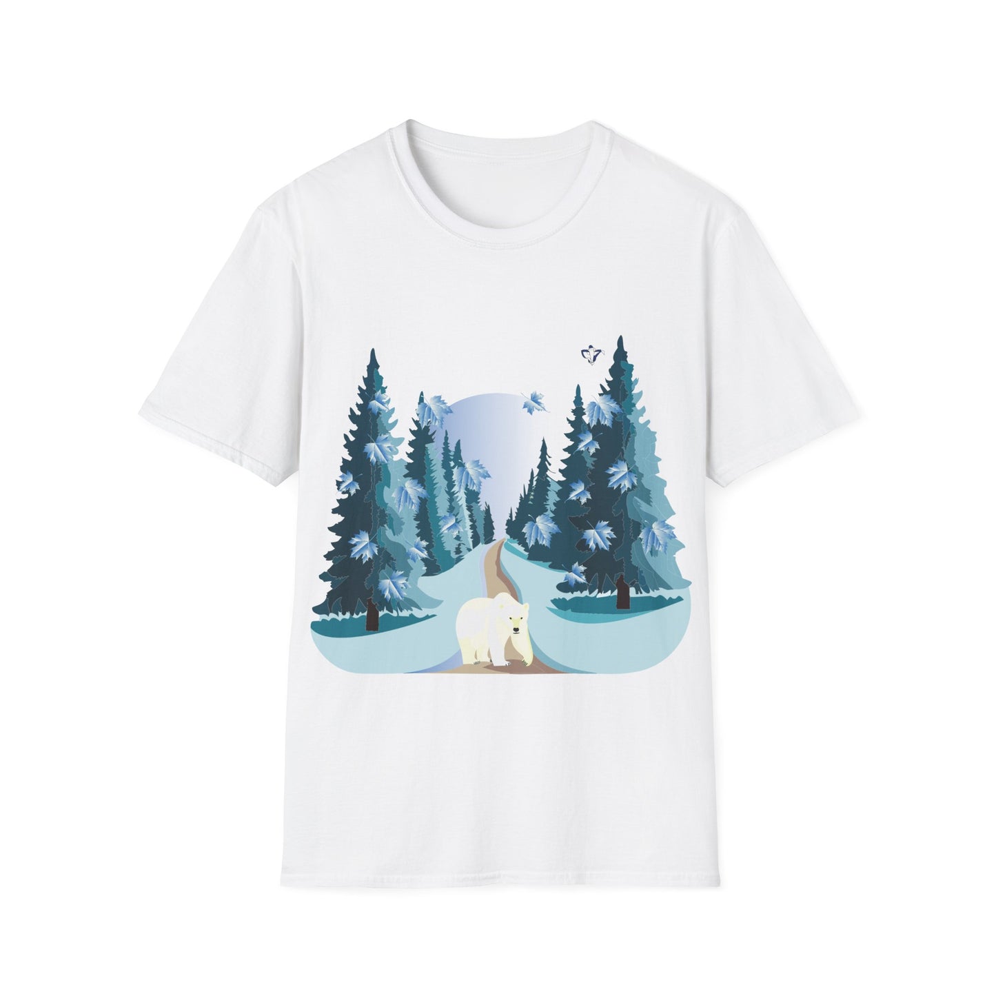 T-Shirt adulte mixte Ours blanc (à personnaliser)