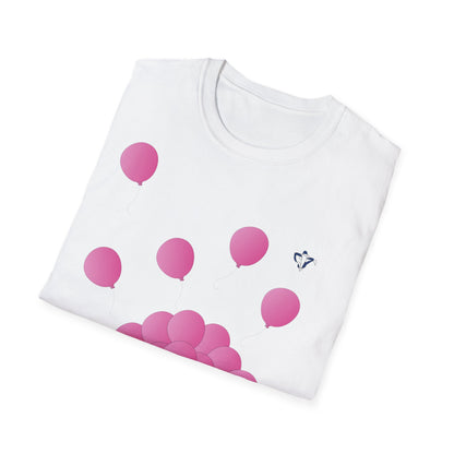 T-Shirt adulte mixte Ballons roses (à personnaliser)