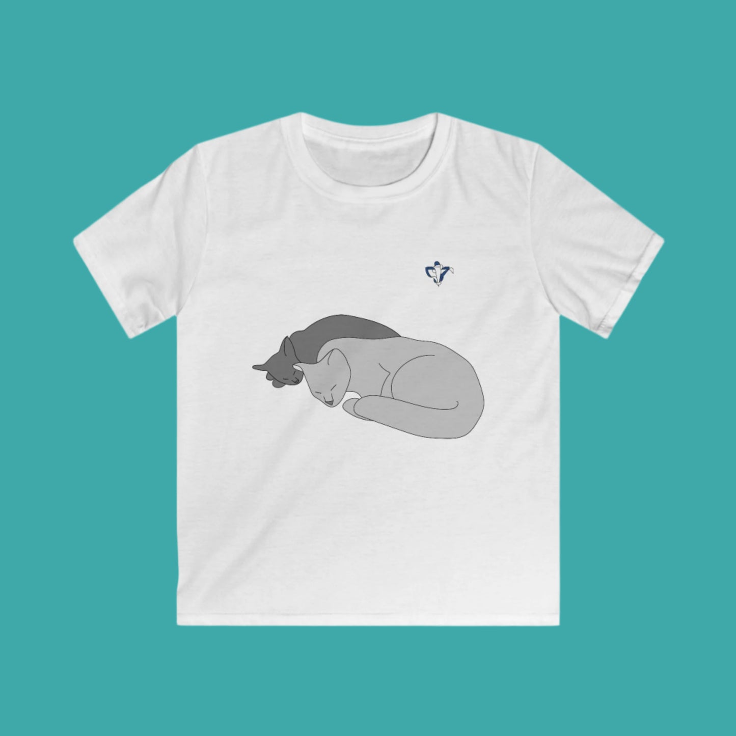 Tee-shirt enfant Deux chats Personnalisation FACE