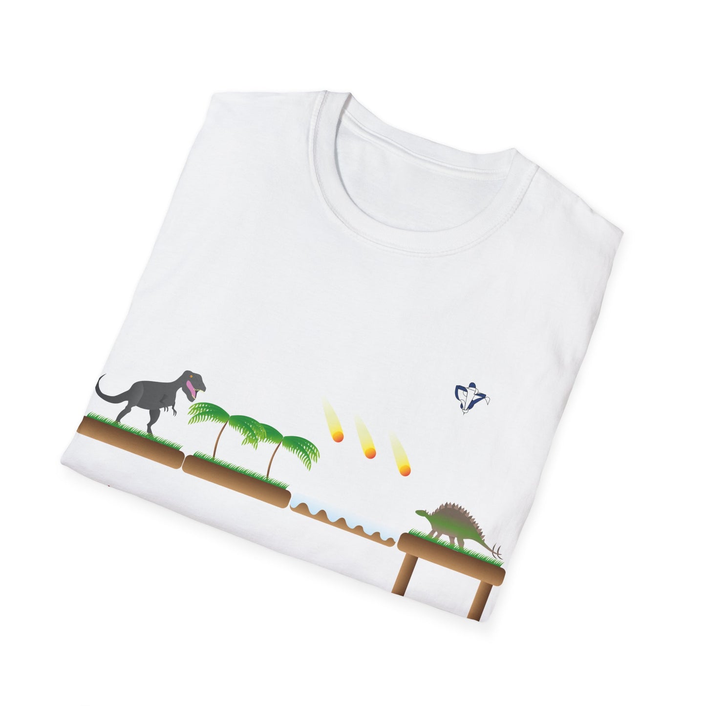 T-Shirt adulte mixte Plateforme des dinosaures (à personnaliser)