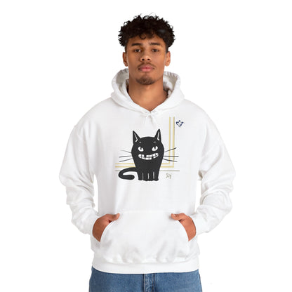 Sweatshirt à capuche adulte mixte Chat édenté (à personnaliser)