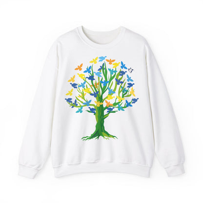 Sweatshirt adute mixte Arbre aux oiseaux (à personnaliser)