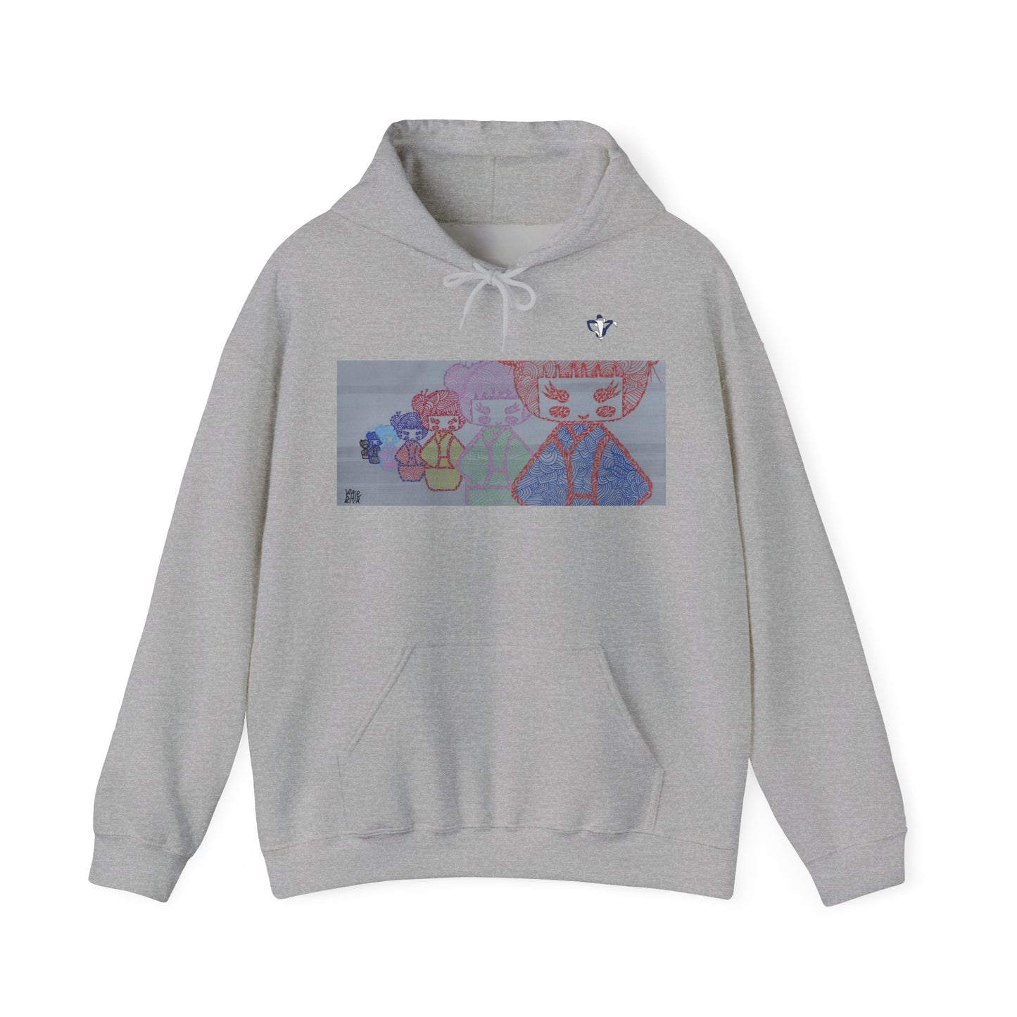 Sweatshirt à capuche adulte mixte Poupées japonnaises (à personnaliser)