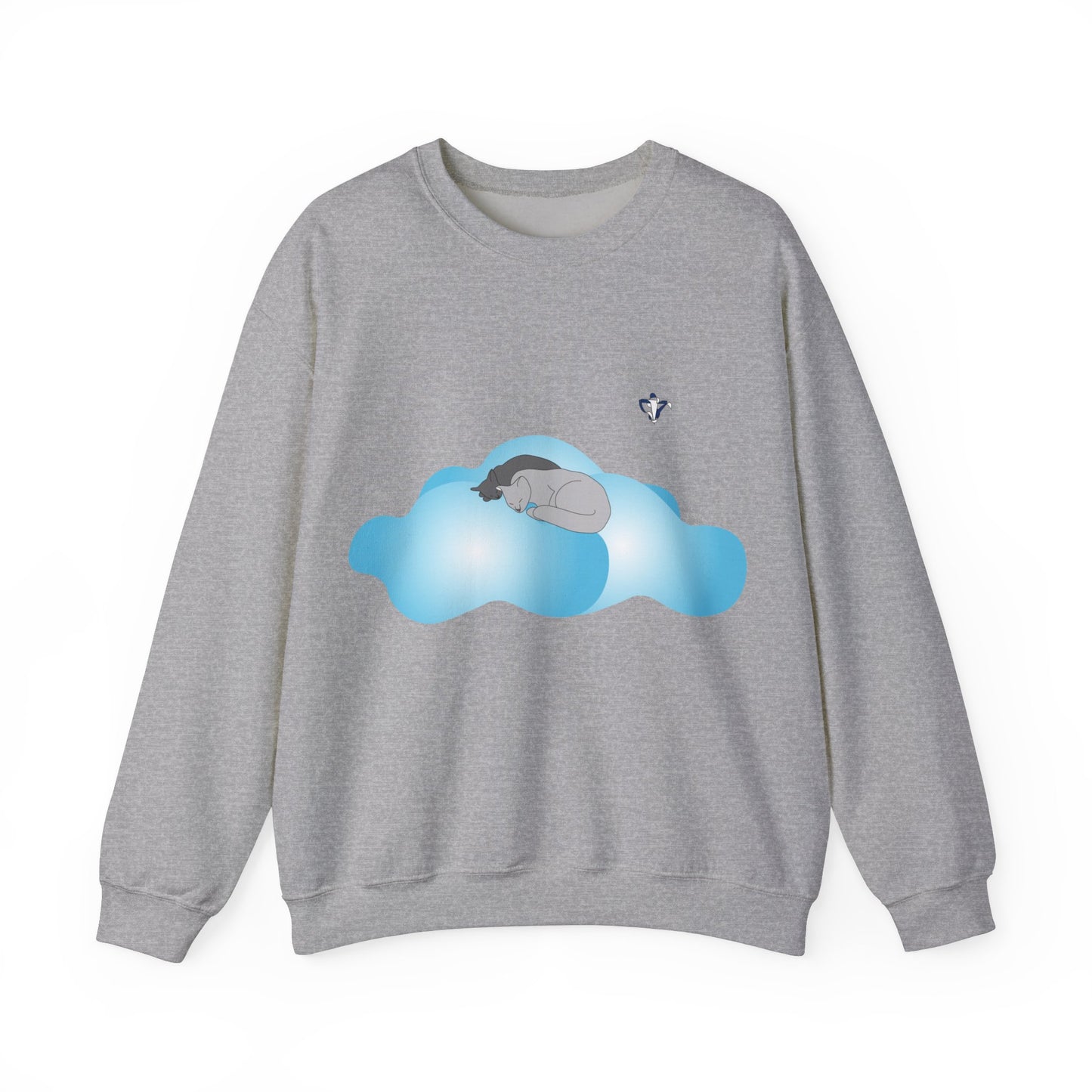 Sweatshirt adulte mixte Petits chats et nuages (à personnaliser)