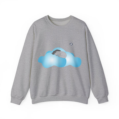 Sweatshirt adulte mixte Petits chats et nuages (à personnaliser)