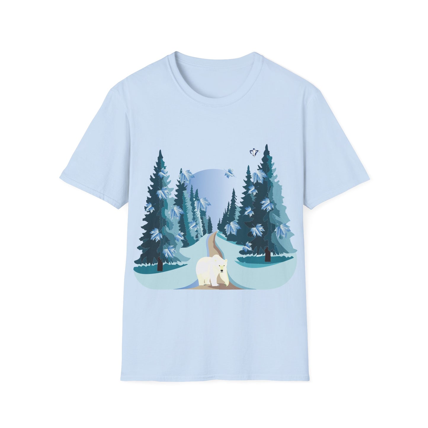 T-Shirt adulte mixte Ours blanc (à personnaliser)