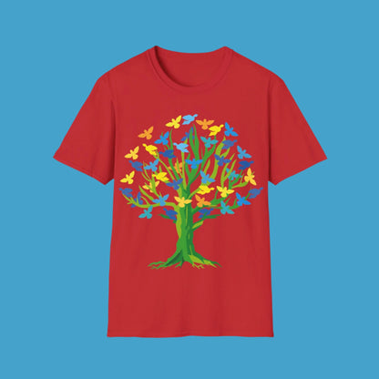 T-Shirt adulte mixte Arbre aux oiseaux