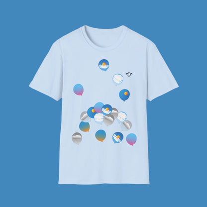 Mixed adult T-Shirt Sky Balloons (to personalize)