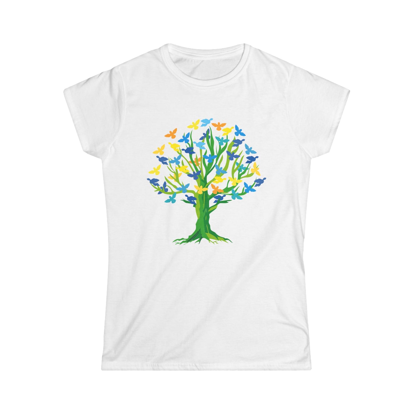 Tee-shirt femme l'arbre aux oiseaux