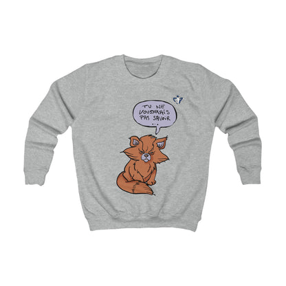 Sweatshirt enfant Chat roux (à personnaliser)