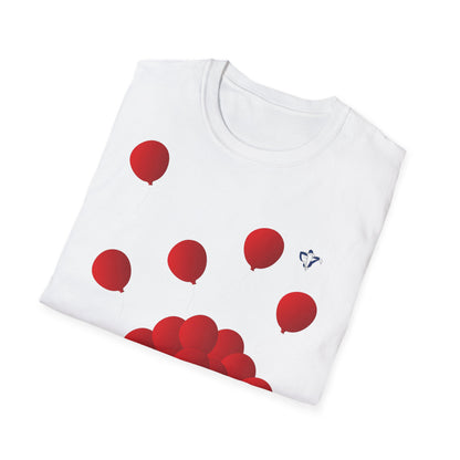 T-Shirt adulte mixte Ballons rouges Personnalisation FACE