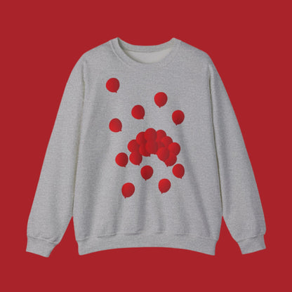 Mixed adult sweatshirt Red balloons 