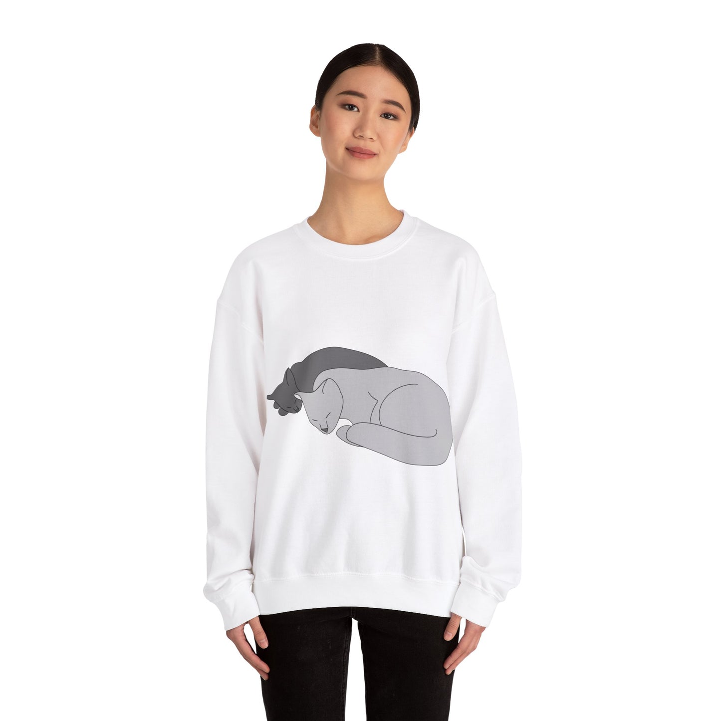 Sweatshirt adulte mixte Deux chats