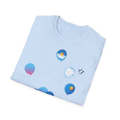 T-Shirt adulte mixte Ballons ciel Personnalisation FACE