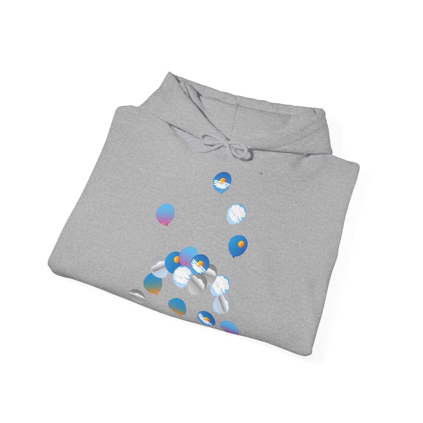 Sweatshirt à capuche adulte mixte Ballons ciel