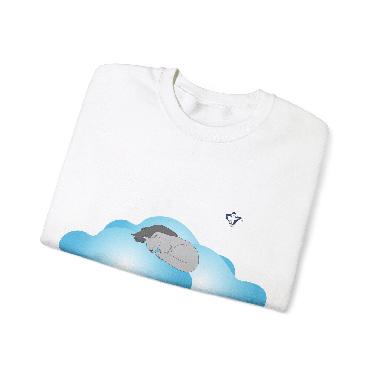 Sweatshirt adulte mixte Petits chats et nuages (à personnaliser)