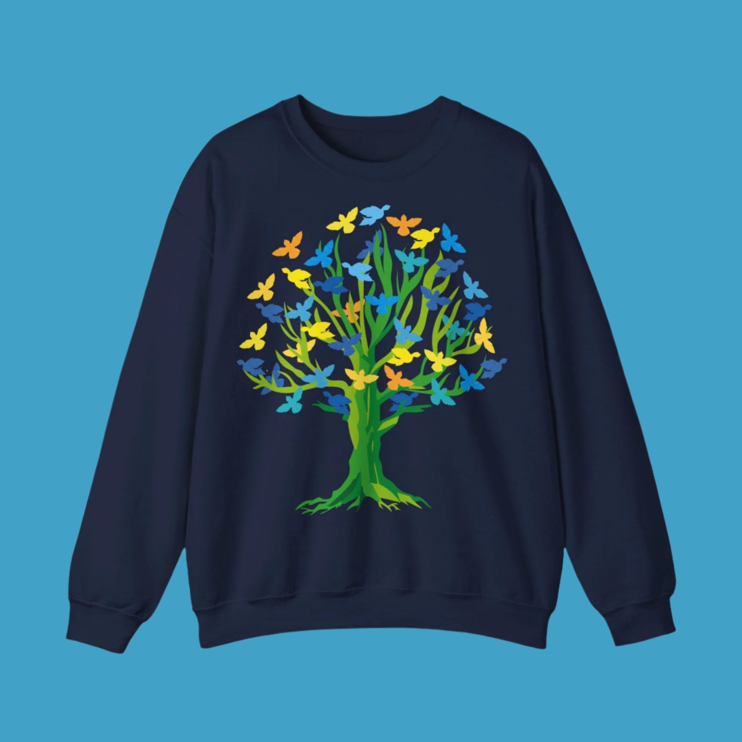 Sweatshirt adulte mixte Arbre aux oiseaux