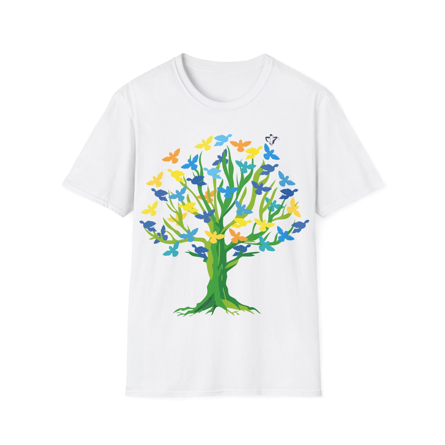 T-Shirt adulte mixte Arbre aux oiseaux (à personnaliser)