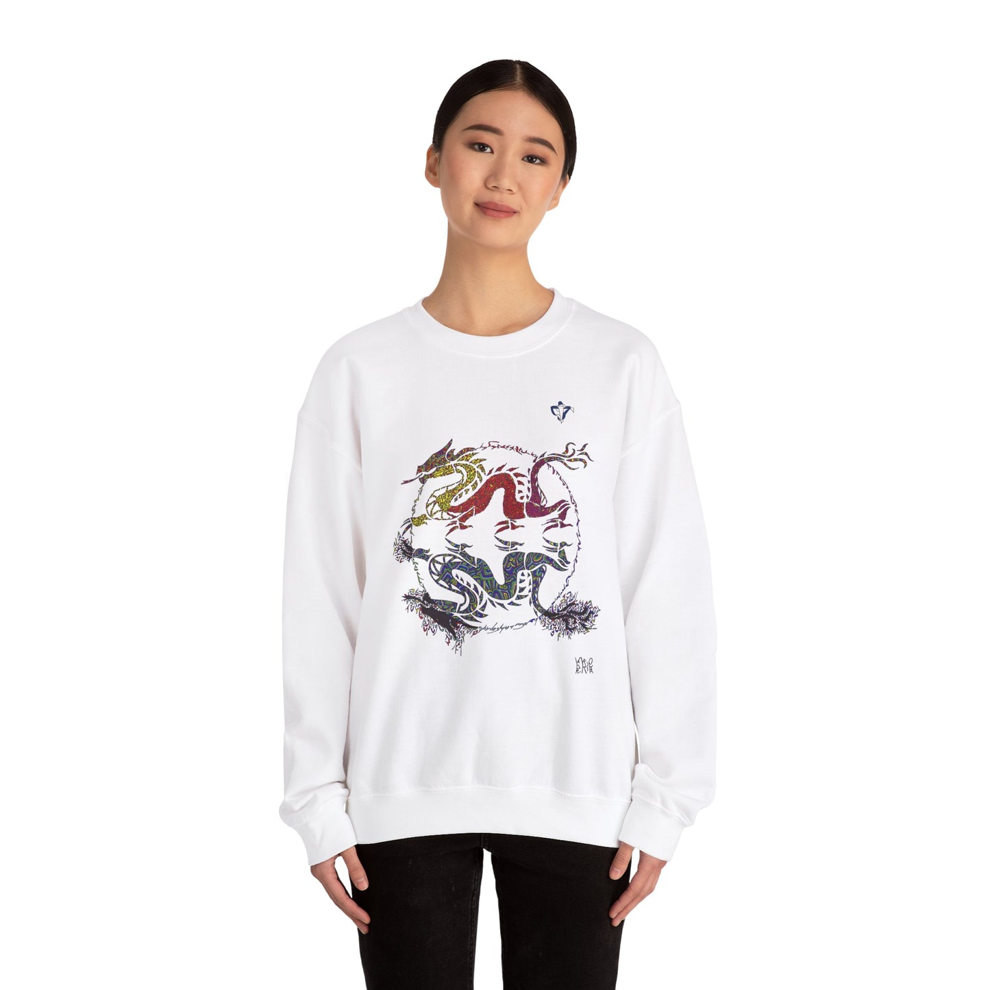 Sweatshirt adulte mixte Dragons miroir (à personnaliser)