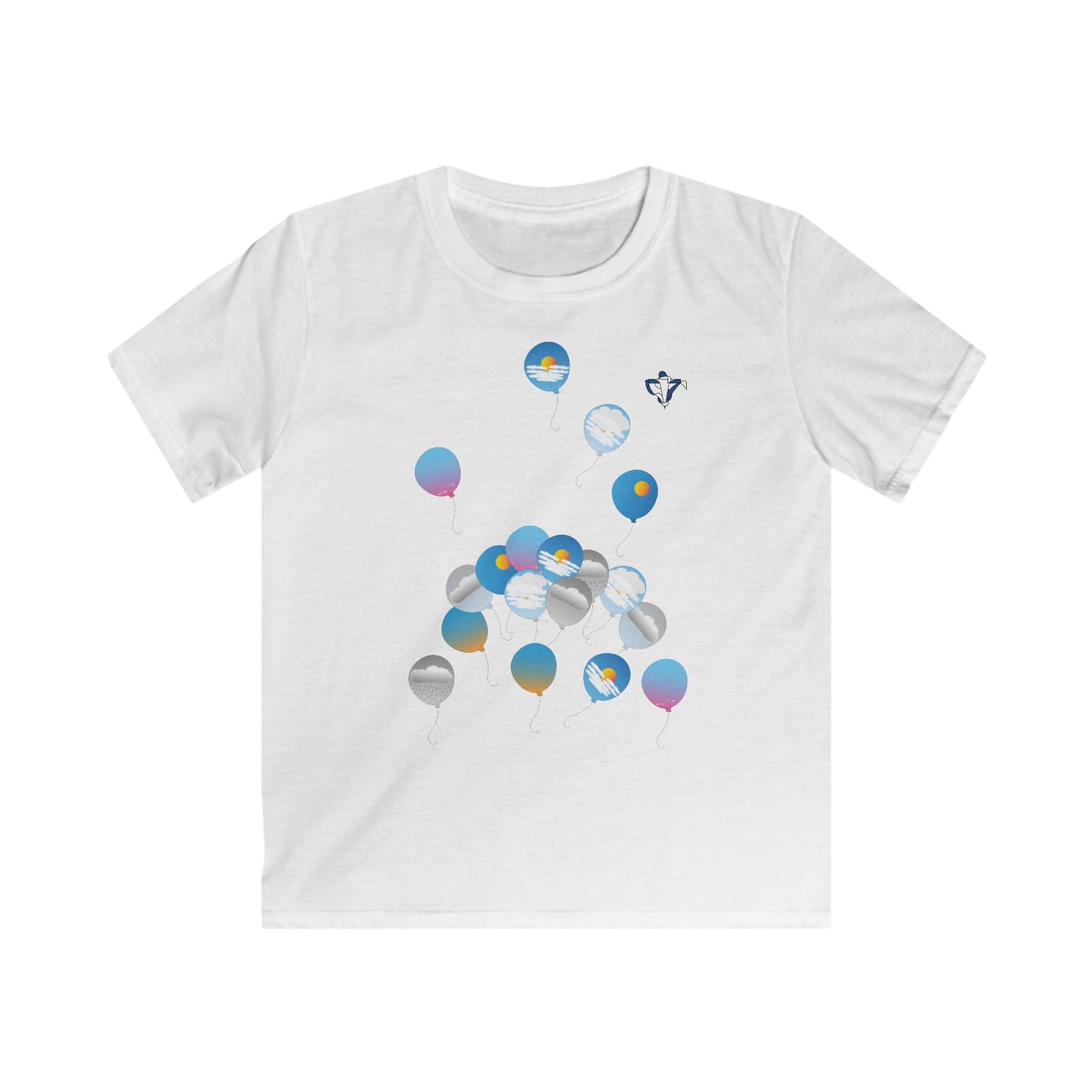 Tee-shirt enfant Ballons ciel Personnalisation FACE