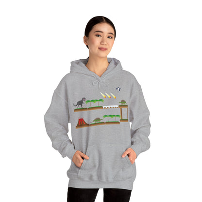 Sweatshirt à capuche adulte mixte Dinosaures (à personnaliser)