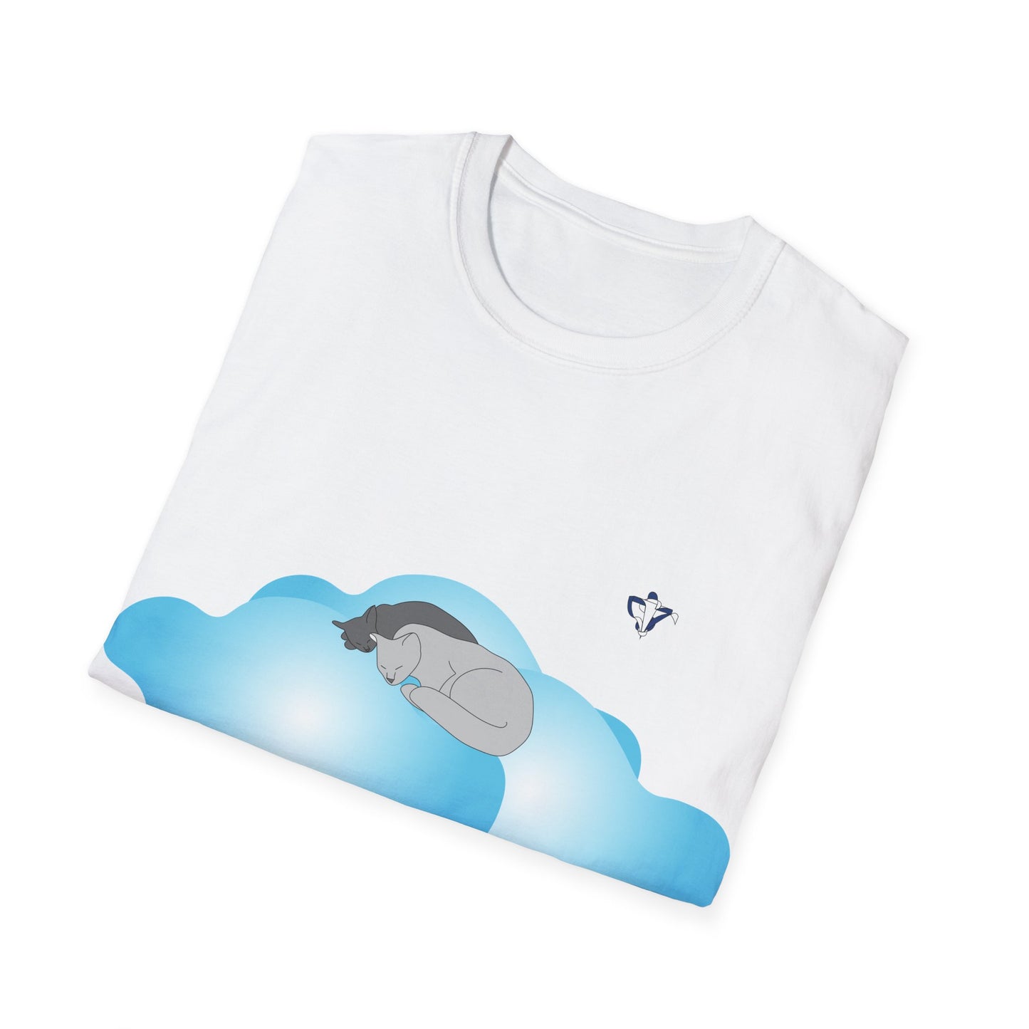 T-Shirt adulte mixte Chats et nuages (à personnaliser)