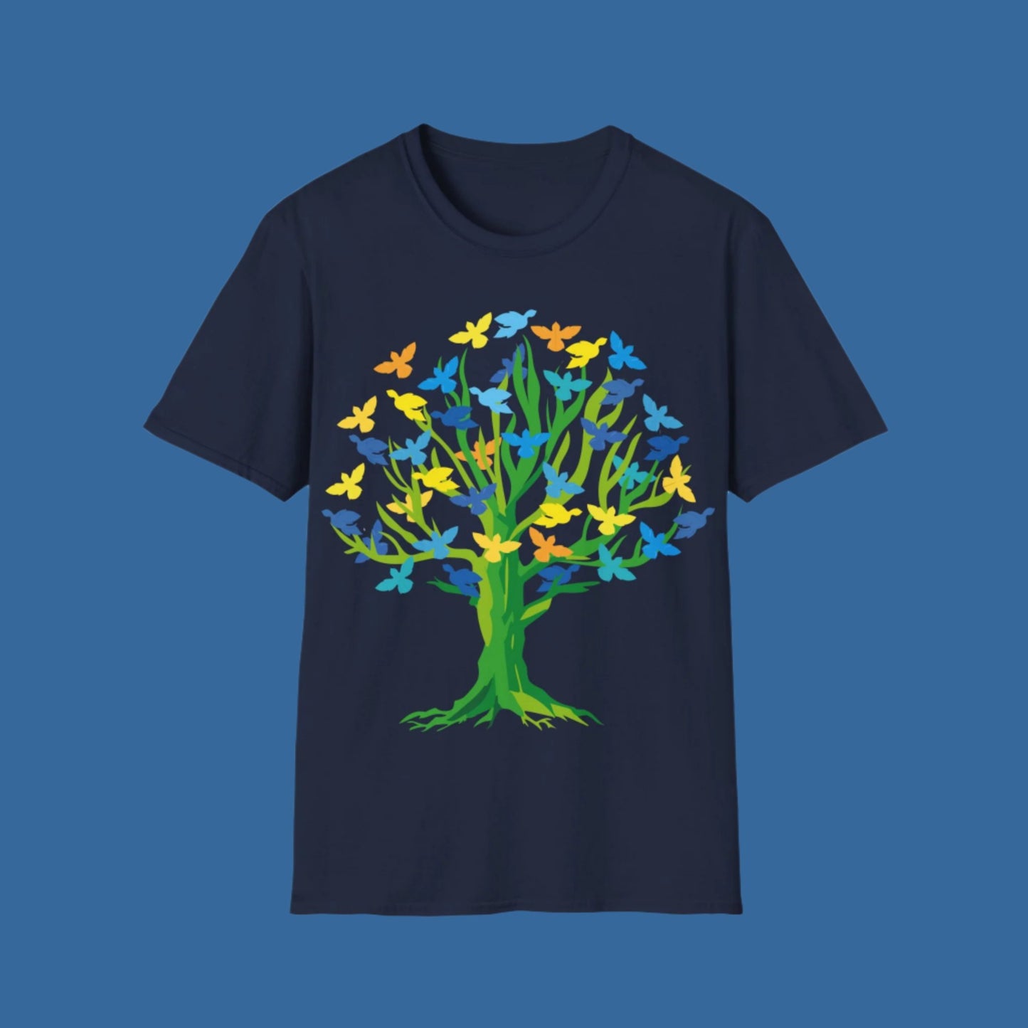 T-Shirt adulte mixte Arbre aux oiseaux