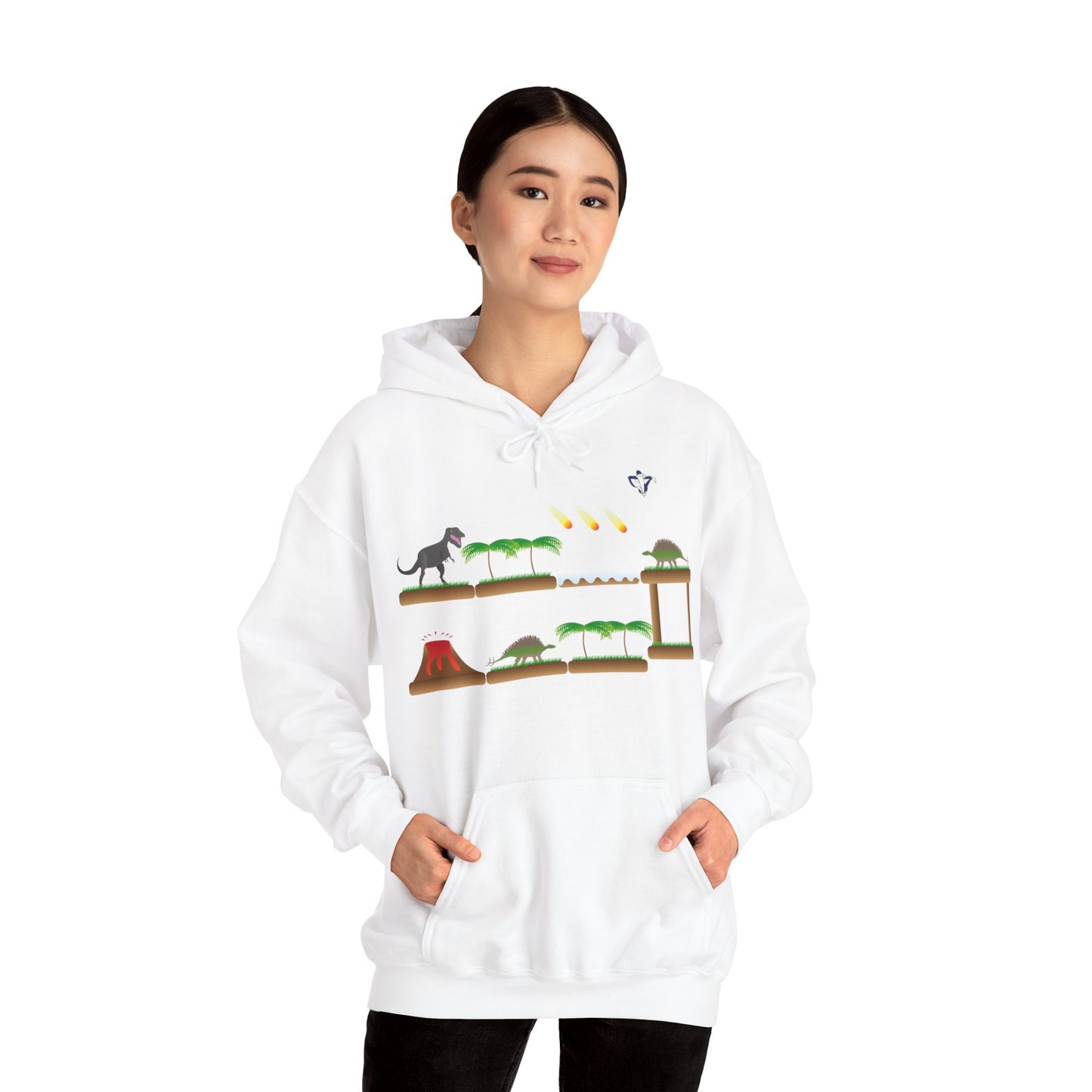 Sweatshirt à capuche adulte mixte Dinosaures (à personnaliser)