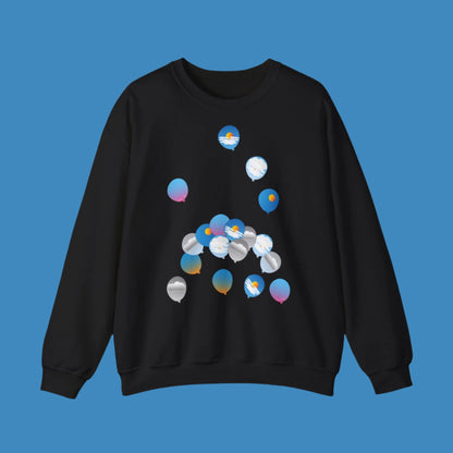 Mixed adult sweatshirt Sky balloons