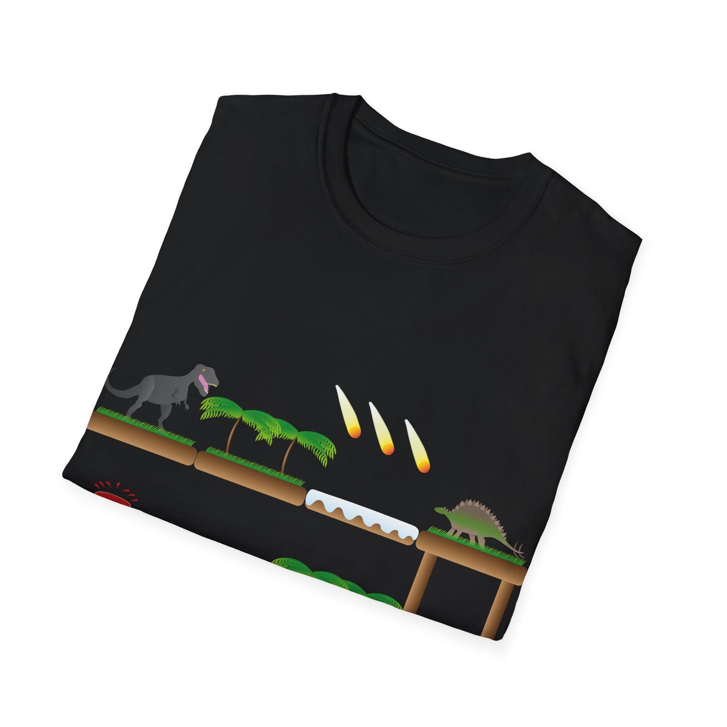 T-Shirt adulte mixte Plateforme des dinosaures