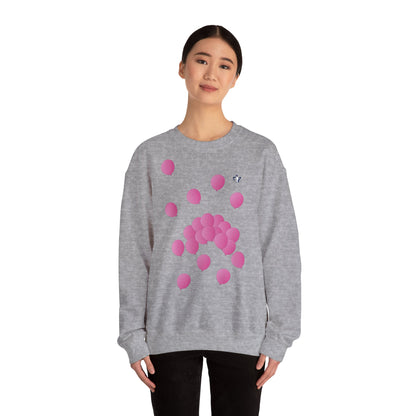 Sweatshirt adulte mixte Ballons roses (à personnalliser)